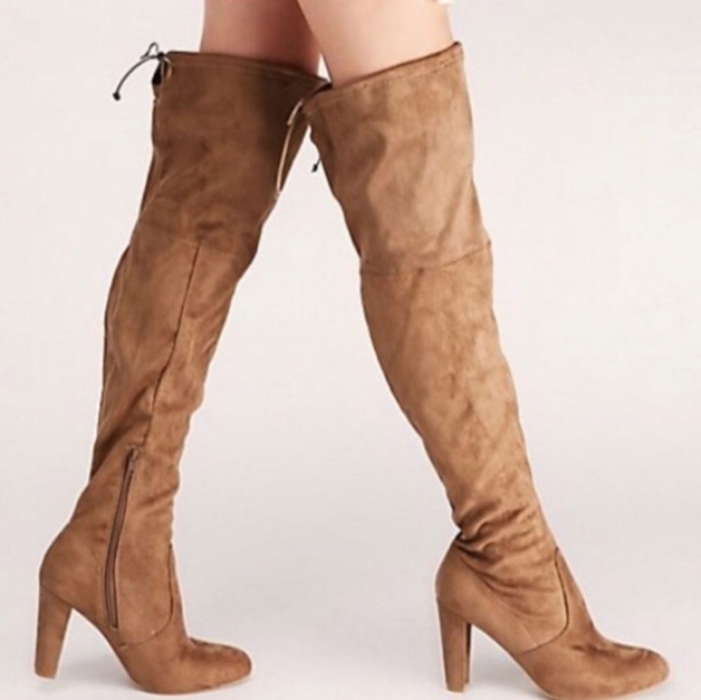 Charlotte Russe | Over the Knee Brown Heel Boots 9